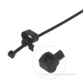 Moveable Black Plastic Screw Mount Cable Ties